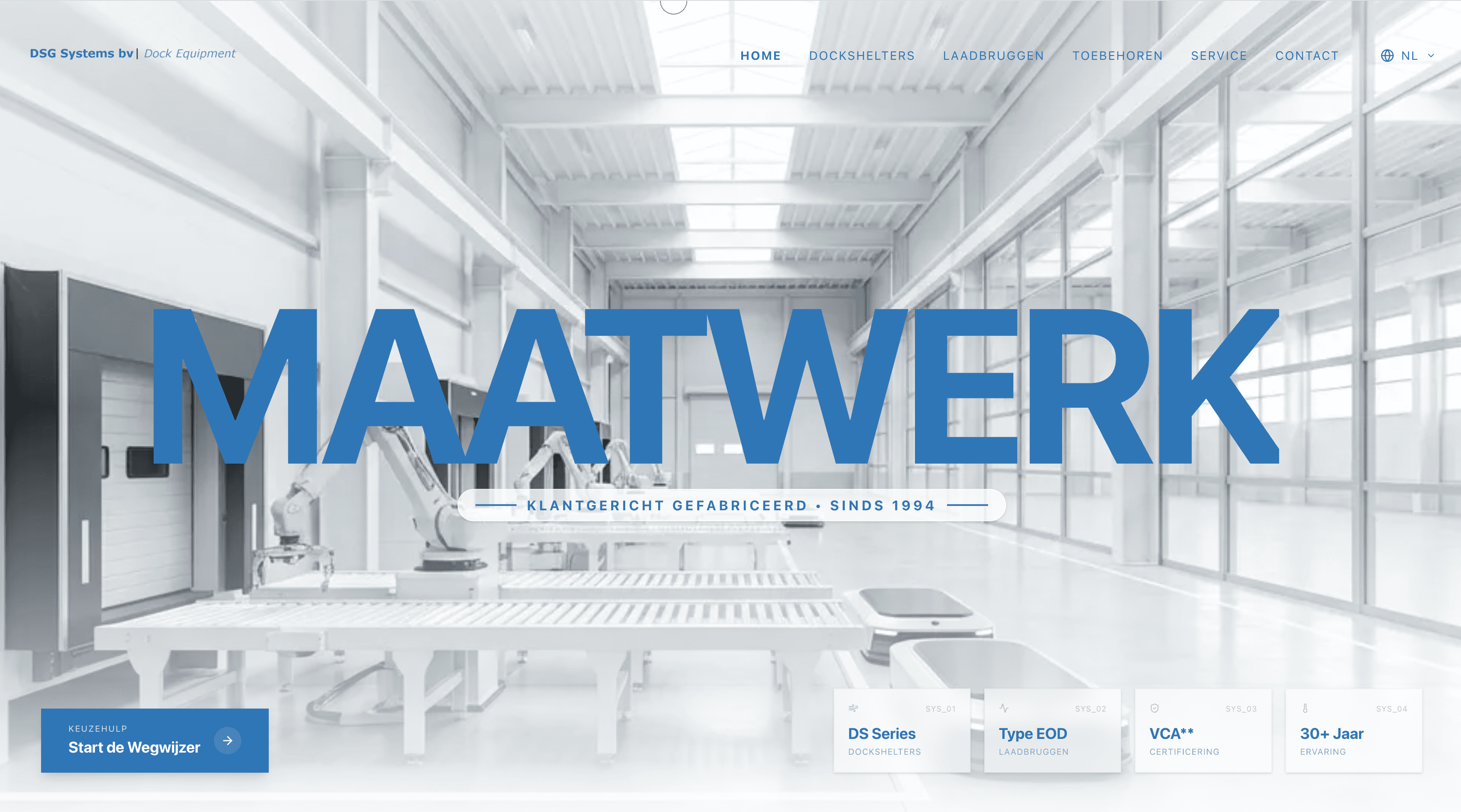 DSG Systems - industrie website designed by Nurani