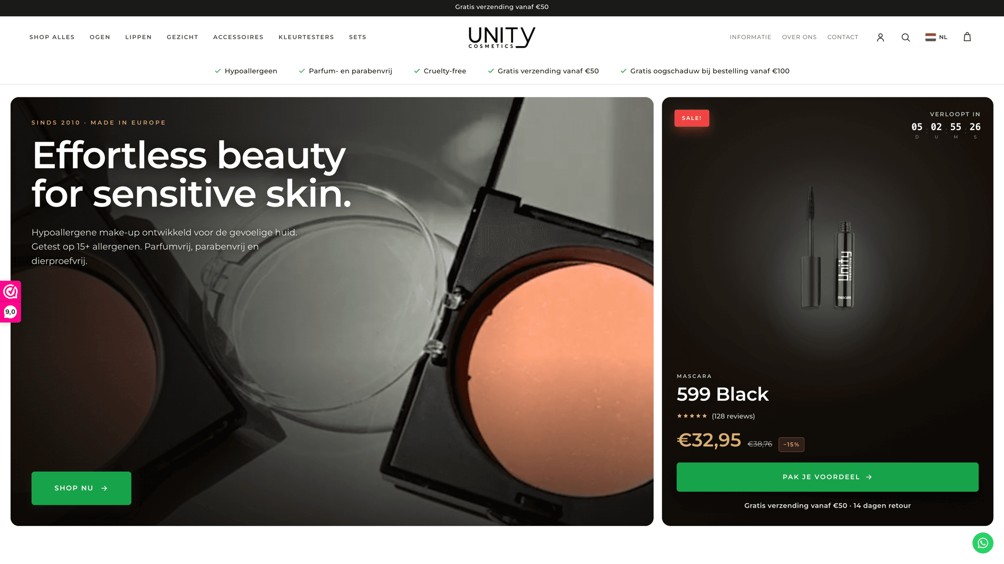 Unity Cosmetics - e-commerce / beauty website by Nurani