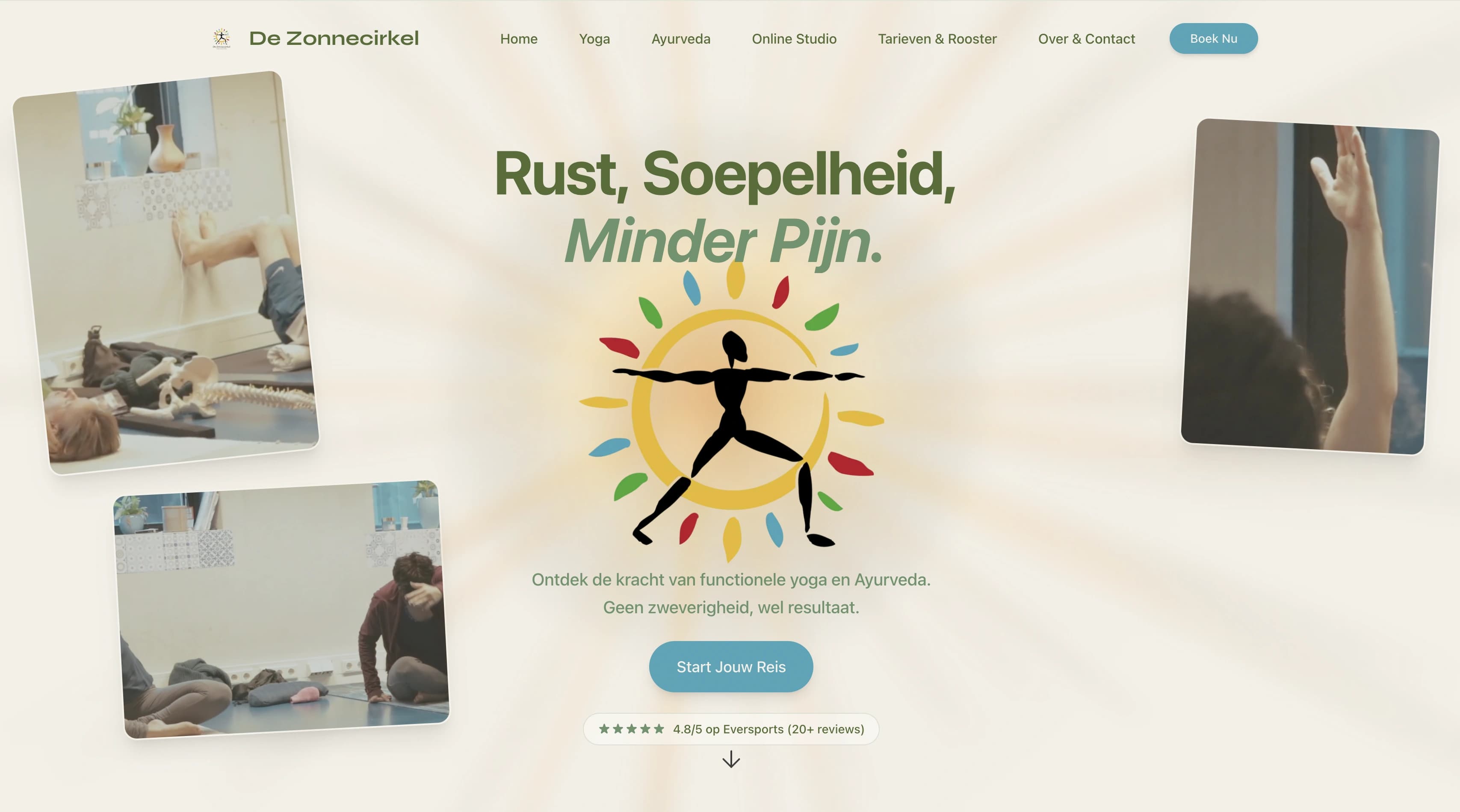 Zonnencirkel - gezondheidszorg website designed by Nurani